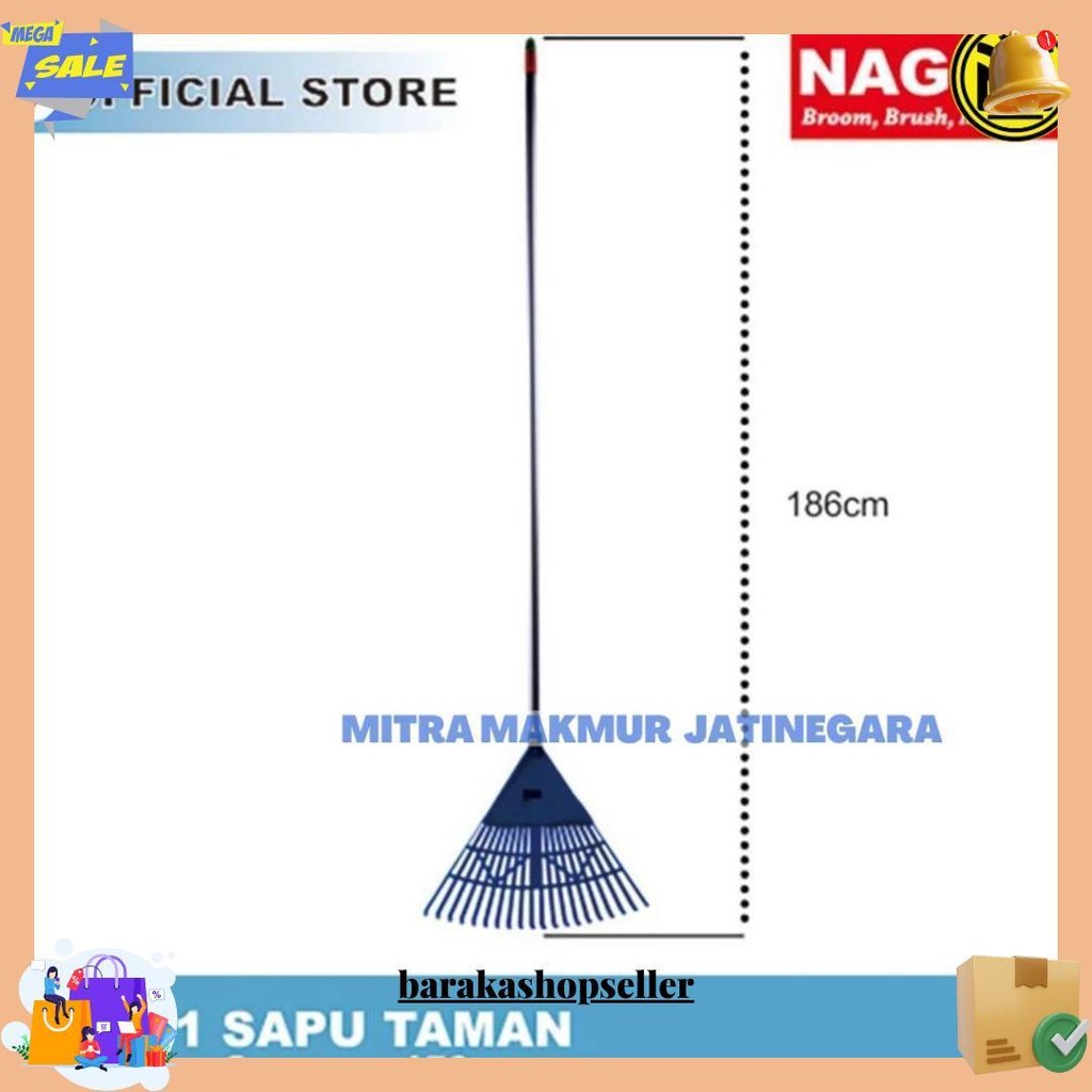 Nagoya Sapu Taman 150Cm Sapu Pembersih Daun Taman Sapu Pantai Sapu Pasir Plastik Terlaris