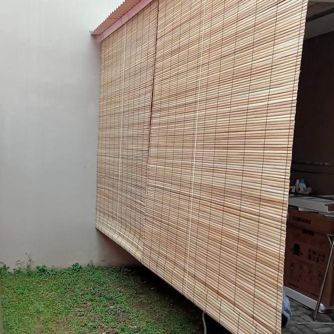 kerey/tirai out door kulit sawit ukuran 2x2