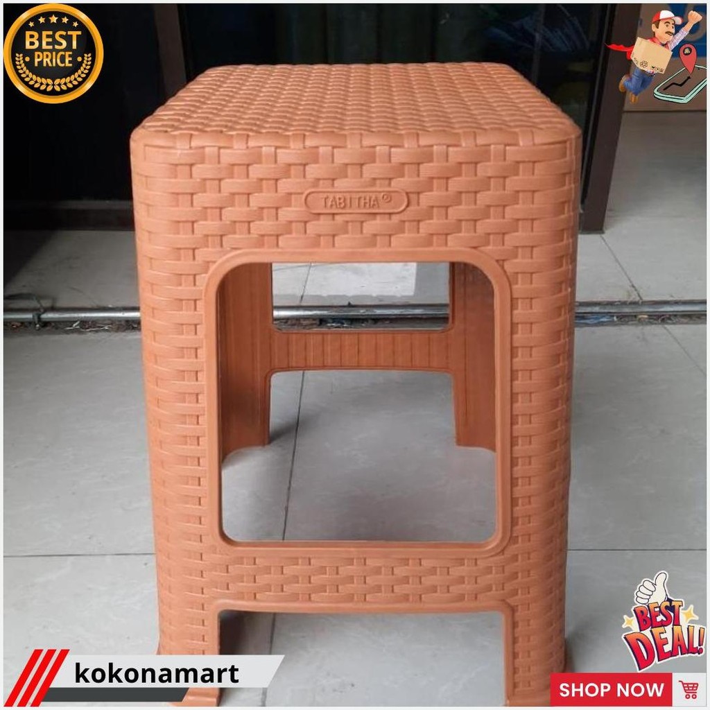 Bangku Bakso Rotan Napolly Ekonomis Kursi Plastik Murah Motif Rotan Bangku Warung Kokoh Cod