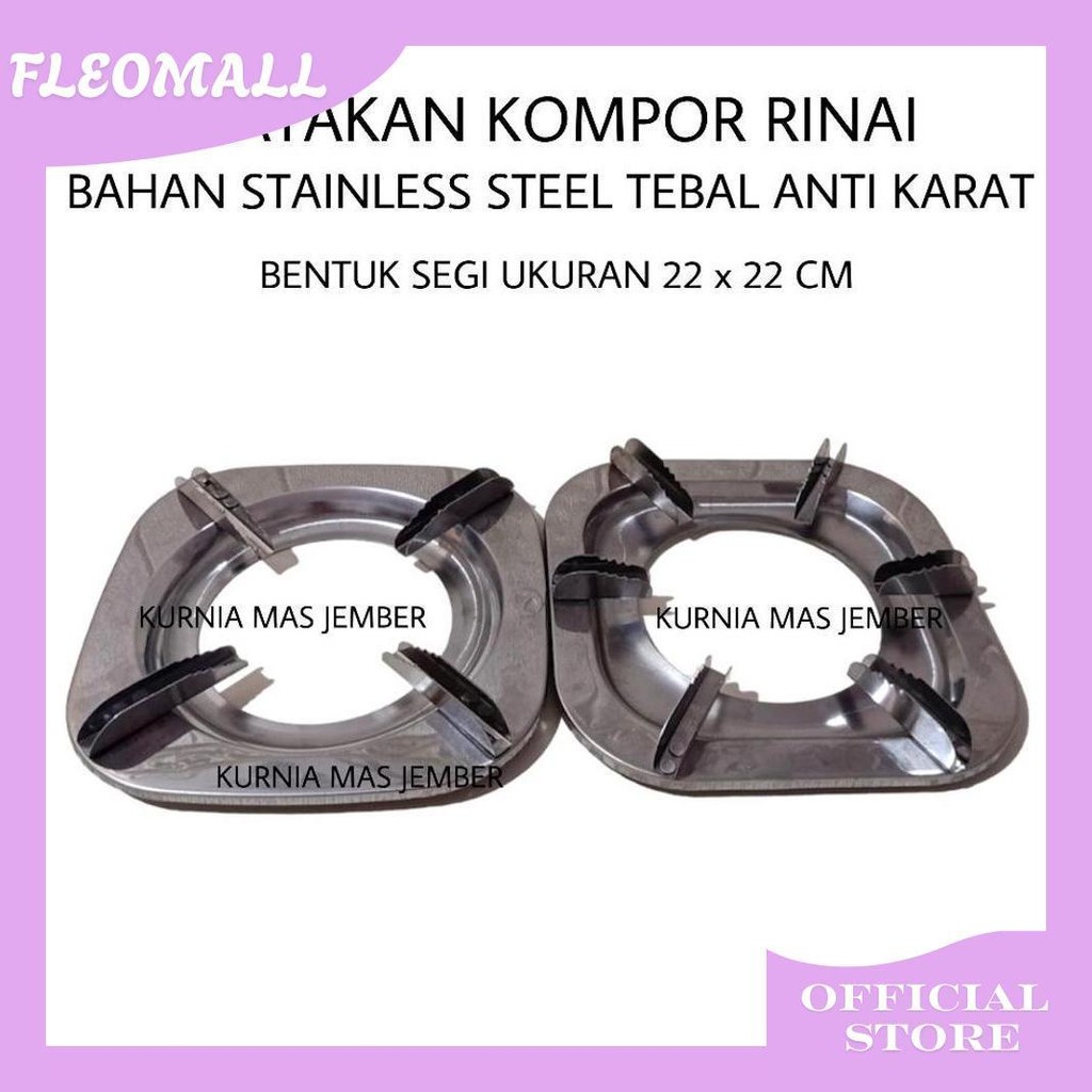 Tatakan Kompor Gas Alas Kompor Rinnai Kaki 4 Dan 6 Tatakan Stainless Best Seller