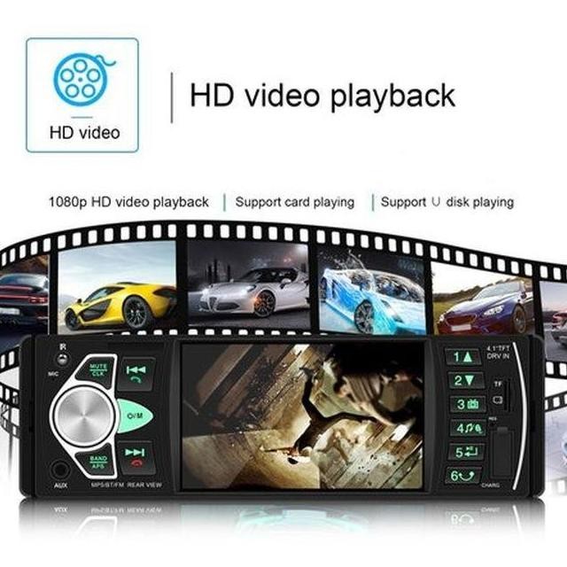 Single Din 4022D LCD 4.1 Inch Monitor Tape Audio Mobil Bonus Remote