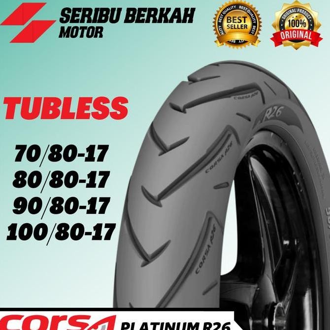 PROMO Ban Tubless Corsa inum R26 70/80 80/80 90/80 100/80 Ring 17