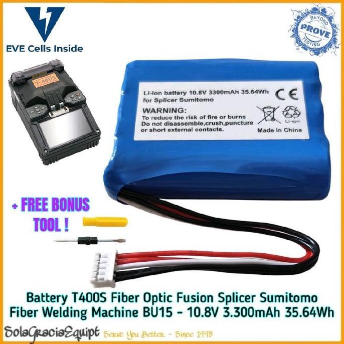 TERBARU Batre / Baterai / Battery Sumitomo T-400S / T400S Fiber Optic Fusion Splicer - 10.8V 3.300mA