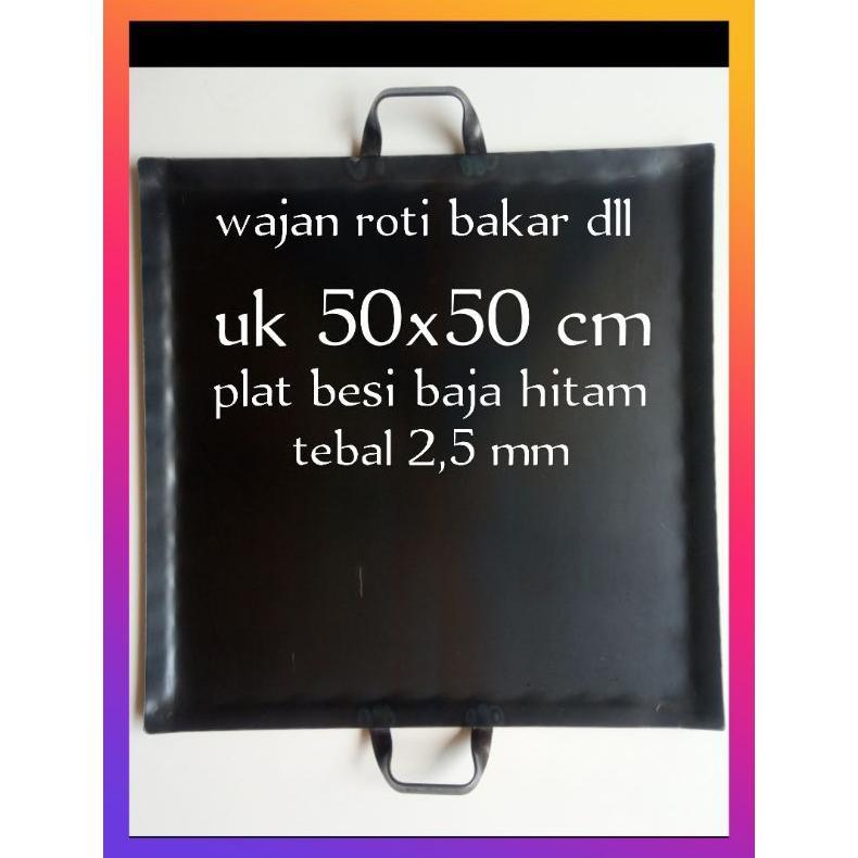 Wajan Roti Bakar Baja Datar Anti Lengket Pemanggangan Pembakaran Penggorengan Perabotan Kuali pan ma