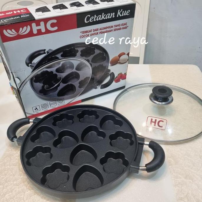 cetakan martabak mini / cake pan teflon hc 12 lubang variasi