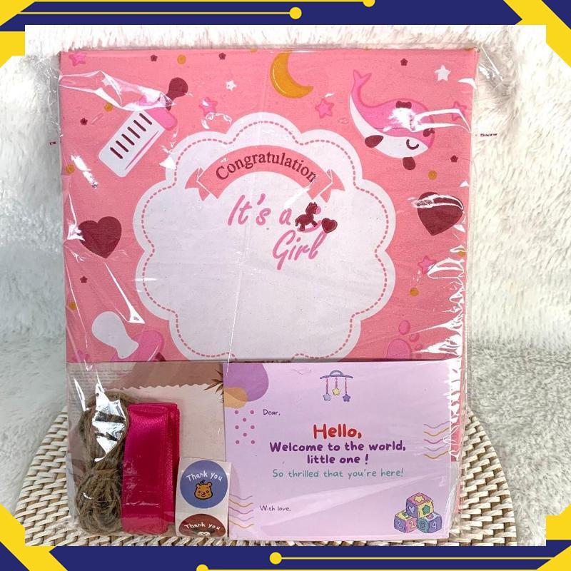 Termurah Kardus Hampers Bayi - Box Ulang Tahun - Parcel Perlengkapan Kado - Set Box Hampers - Gift B