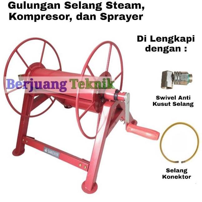 Hose Reel Air || Gulungan Selang Air Sprayer Kapasitas 100 Meter