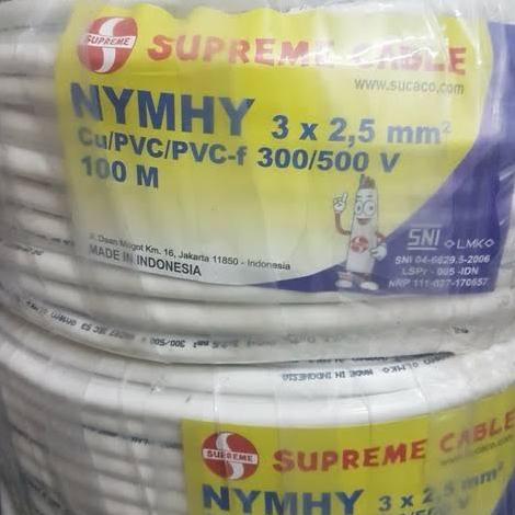 TERBARU - Nymhy 3 x 2.5 mm Supreme / Kabel serabut nymhy 3x2,5mm 100 Meter