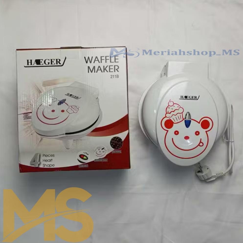 MERIAH Waffle Maker Elektrik Ukuran Jumbo 20cm Mesin Alat Cetakan Kue Wafel Listrik HAEGER Anti Leng