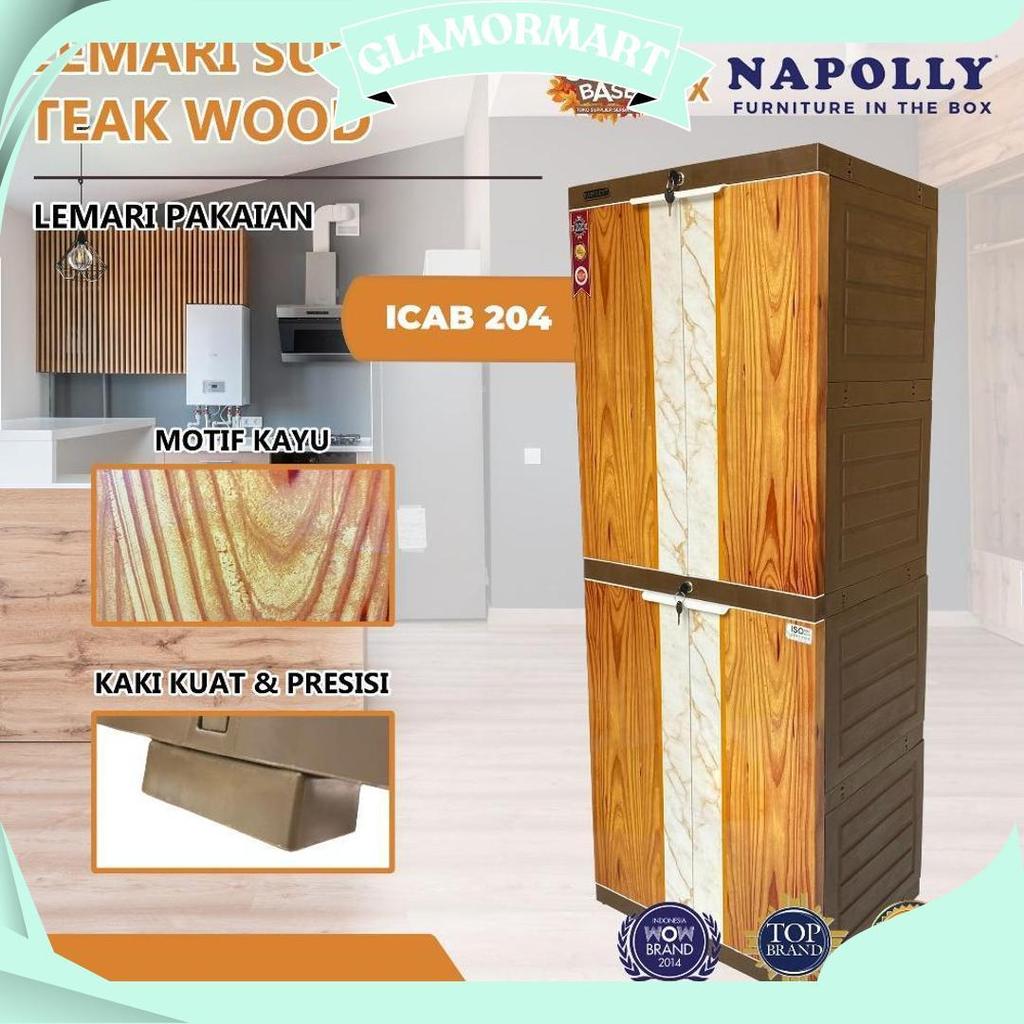 Napolly Icab 204 - Kunci / Almari Plastik / Lemari Susun Pakaian / Bok / Lemari Jumbo Promo