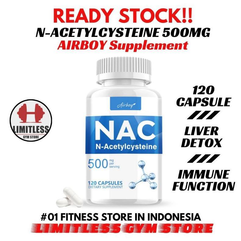 Usa Nac Acetyl L-Cysteine 500Mg - 120 Kapsul Antioksidan Glutathione L Cysteine Original