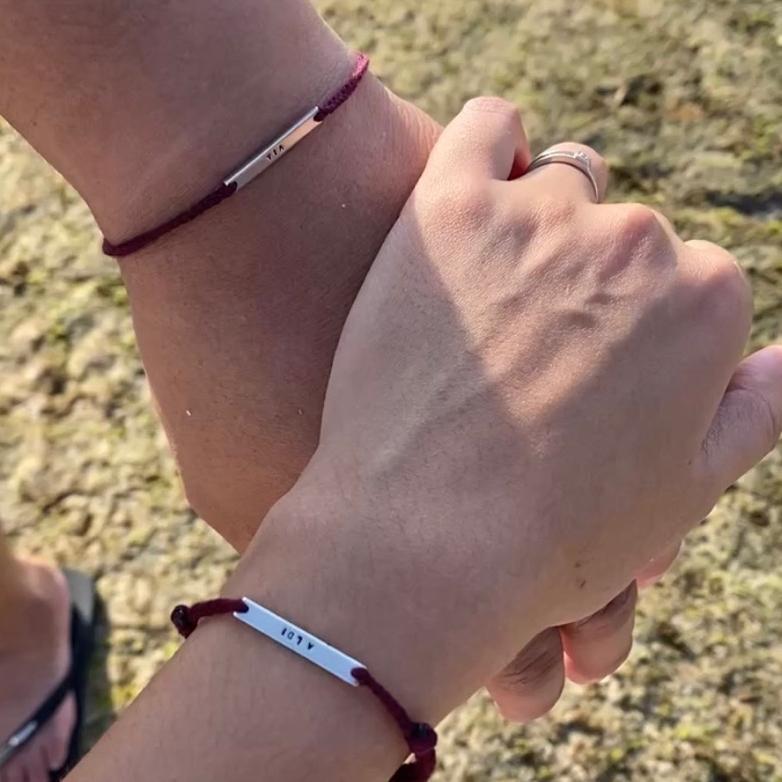 READY STOK PLAT D & E Gelang custom nama personalised bracelet loliastuff (gelang custom/ gelang hur