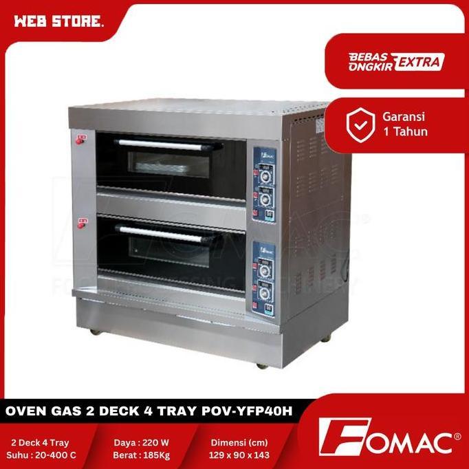 CORVUS Mesin Gas Oven Pemanggang Pizza Oven 2 Deck 4 Tray POV-YFP40H FOMAC