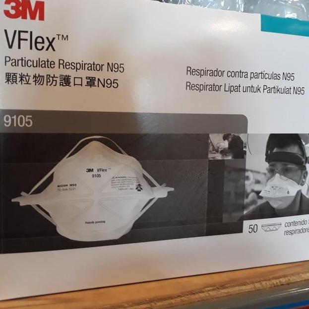 3M Masker N95 Type 9105,Isi 50 Pcs/Box.