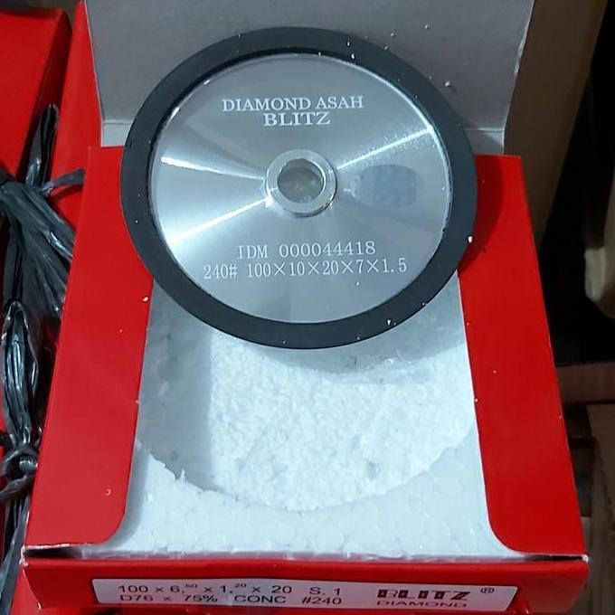 Diamond asah blitz 4inch 1 sisi ,,batu asah blitz