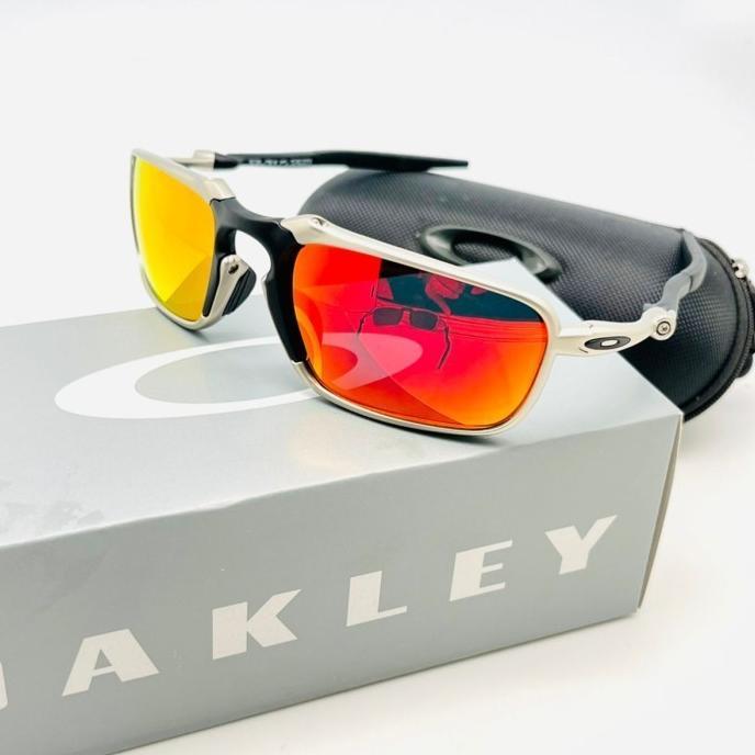 ARURU- Kacamata Sunglasses Oakley Badman X Metal Edition Polarized Prizm Kaca Mata Mewah Authentic
