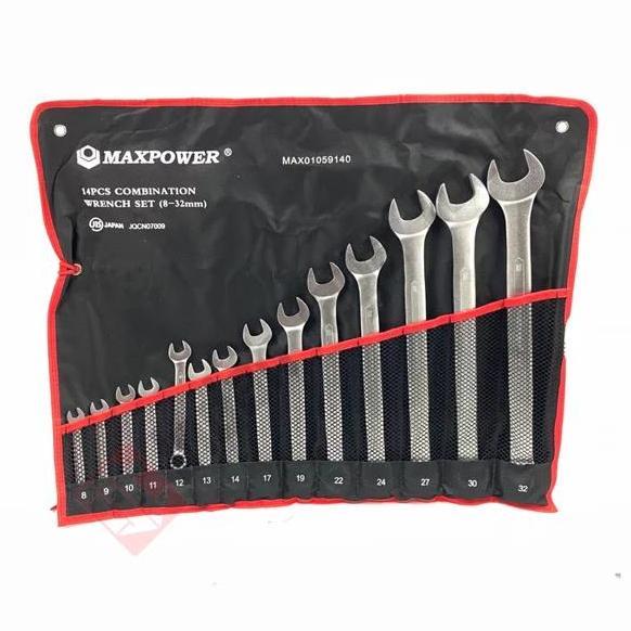 MAXPOWER 01059140 Kunci Ring Pas Set 14 Pcs 8 - 32 mm - Combination