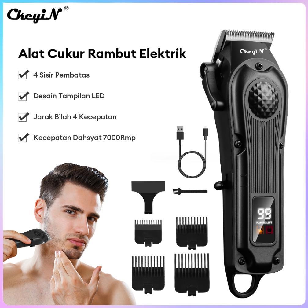 CkeyiN Alat Cukur Rambut Elektrik Hair Clipper Pemangkas Rambut Profesional Cukur Bulu Hair Trimmer