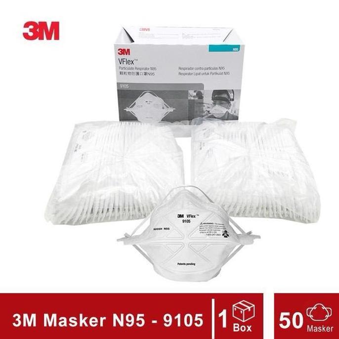 Masker 3M N95 9105 Isi 50 Pcs
