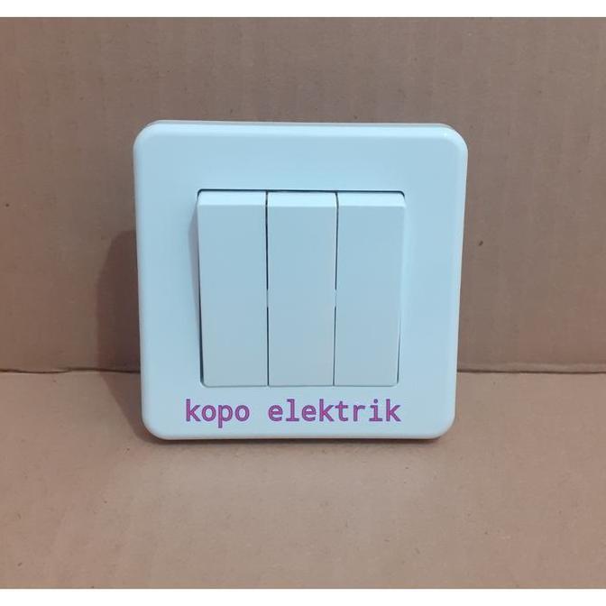 Leona Triple Saklar | Triple Saklar Leona white