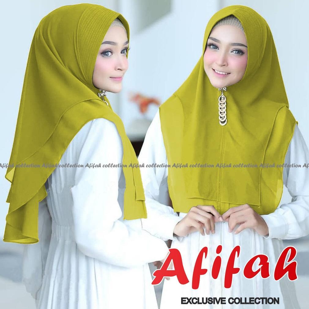 JILBAB INSTAN TERBARU KEKINIAN MODEL KOTAK HIJAB INSTAN MODEL BARU AFIFAH COLLECTION