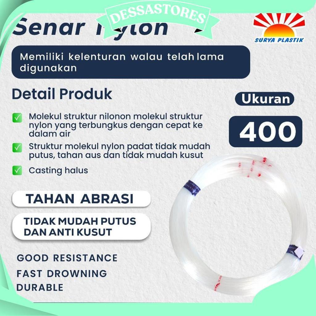 Senar Cap Ikan Kakap  Ukuran 400 (25)  Per Roll /Tali Senar Pancing / Senar Layangan Sale