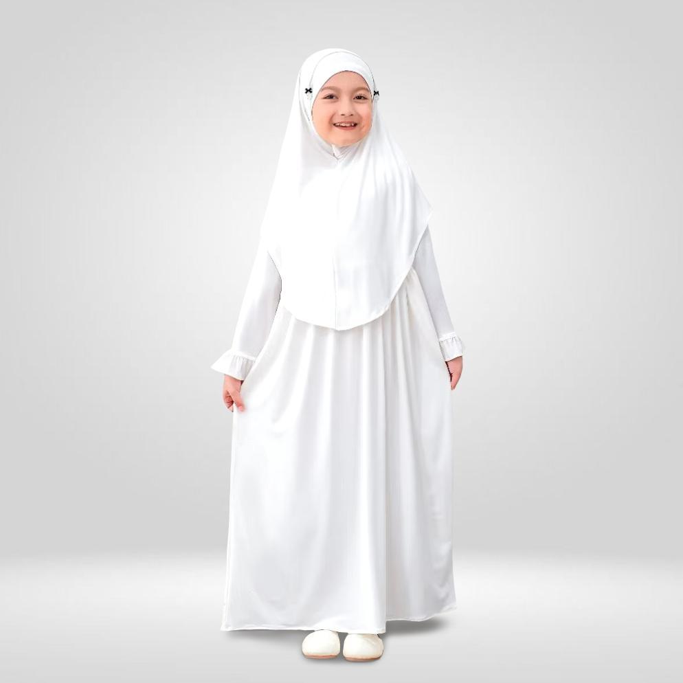 Elvia Gamis Anak Set Hijab Bahan Jersey Premium Usia 3-12thn