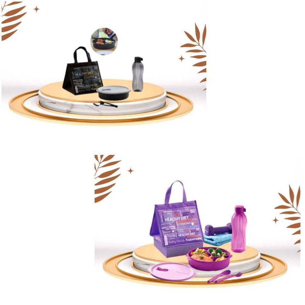 Tupperware Tepak Makan Fit To Go Set Plastik peralatan dapur
