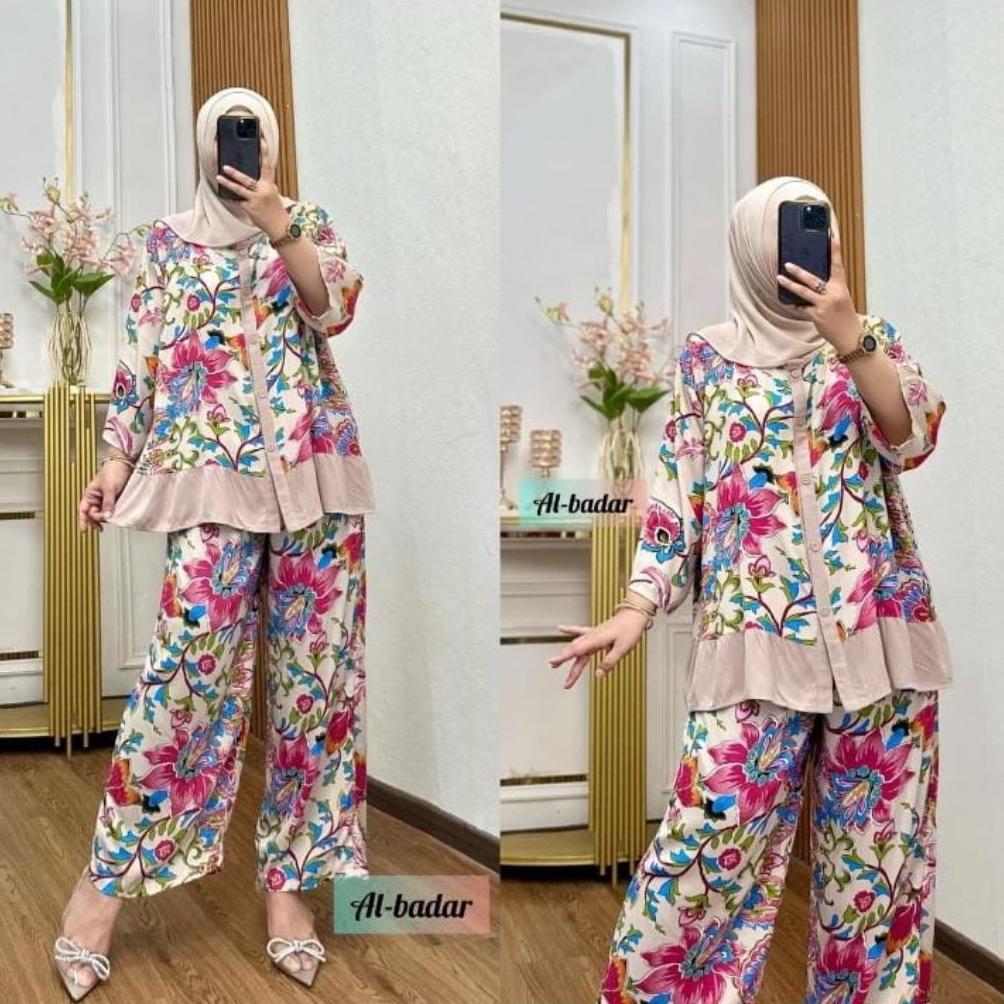 SETCEL RAYON PREMIUM MODEL TERBARU SETCEL LONG TUNIK  VIRAL