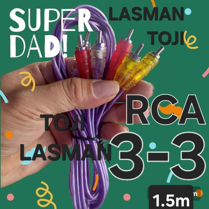 Cod Kabel Rca 3-3 1.5M Cable Rca Audio Video Av Input Tv Stb Dvb Jack Umum Universal Semua Stb Semua