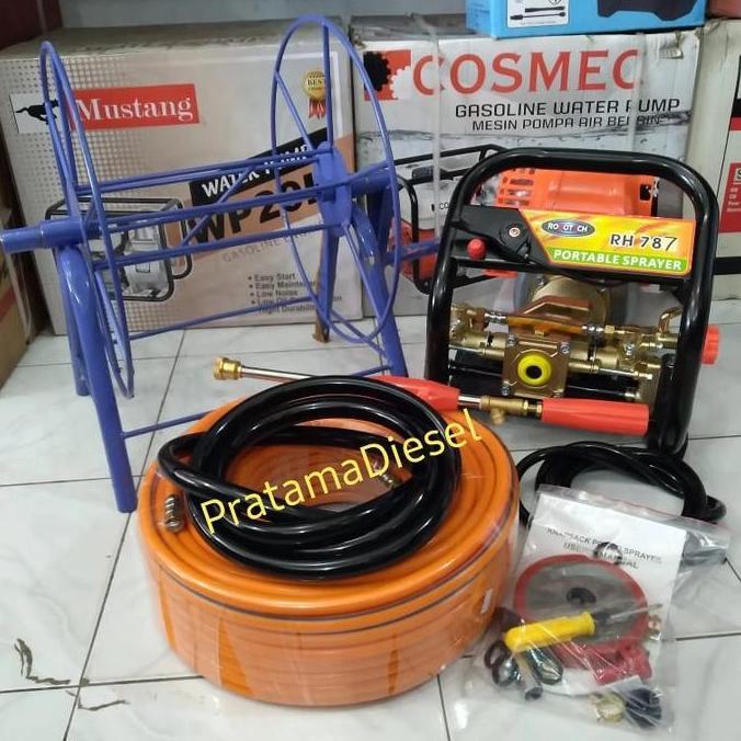 LOLOPECHKA Steam portable ROBOTECH 2tak(787)+Selang 50meter+Alat gulungan selang