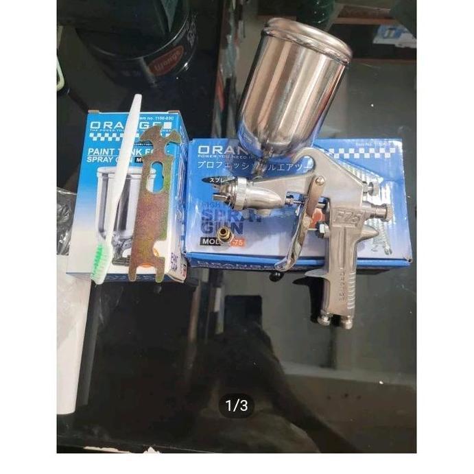 LOLOPECHKA Spraygun  ORANGE  F75 Tabung Atas Spray Gun F75 ORANGE