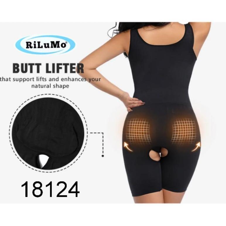 RiLuMo Bodysuit Korset Perut BigSize Sepaha Bukaan Toilet Bawah Jumbo Aosi Rose Pengecil Perut Pakai