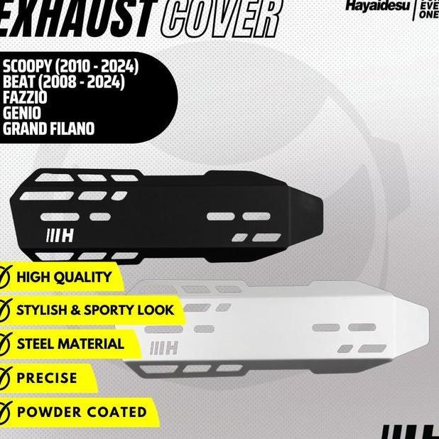 Hayaidesu Exhaust Cover Grand Filano Tameng Pelindung Knalpot Motor Grand Filano