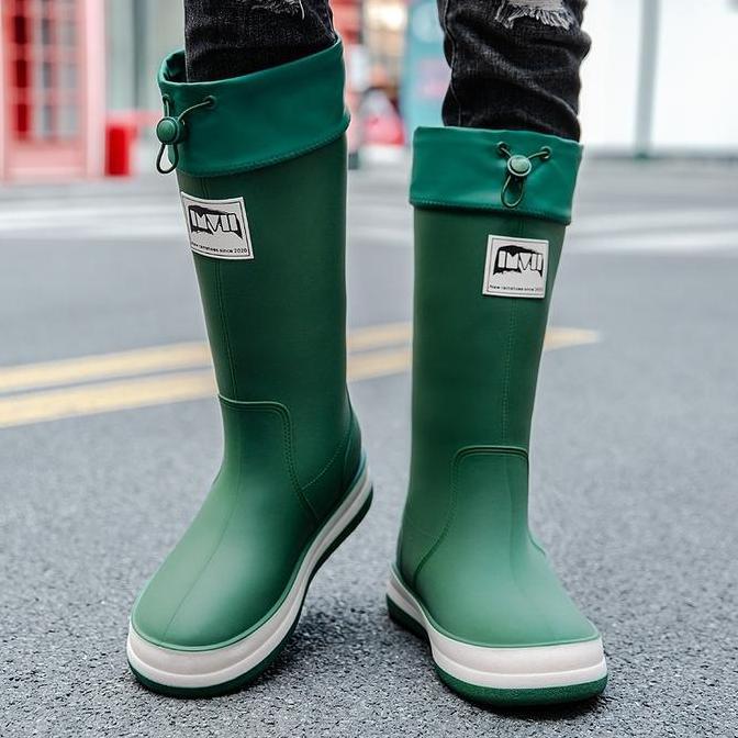 Sepatu Sawah Pria Boot Tinggi Karet Kerja Proyek Anti Air Banjir Hujan 72 HS