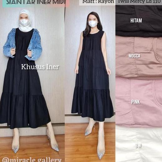INER MIDI SIANTAR / INNER RAYON TWILL MIDI DRESS SIANTAR - WARNA