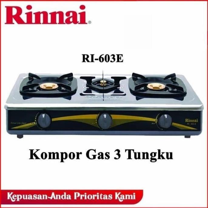 RINNAI Kompor Gas 3 Tungku RI-603E Kompor Gas RINNAI 3 Tungku RI603E