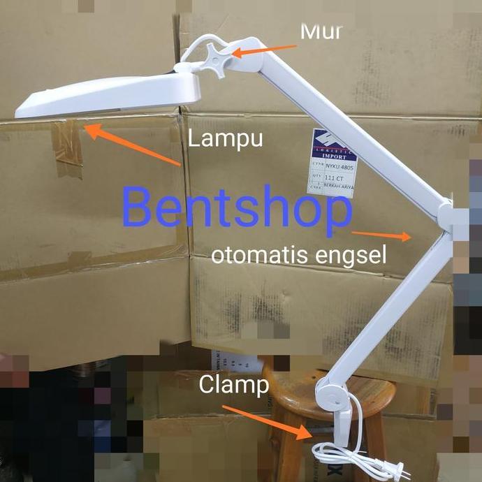 Kaca Pembesar Magnifying Lamp Lampu Sanfix Sm-50-8 Clamp 8X Pembesaran