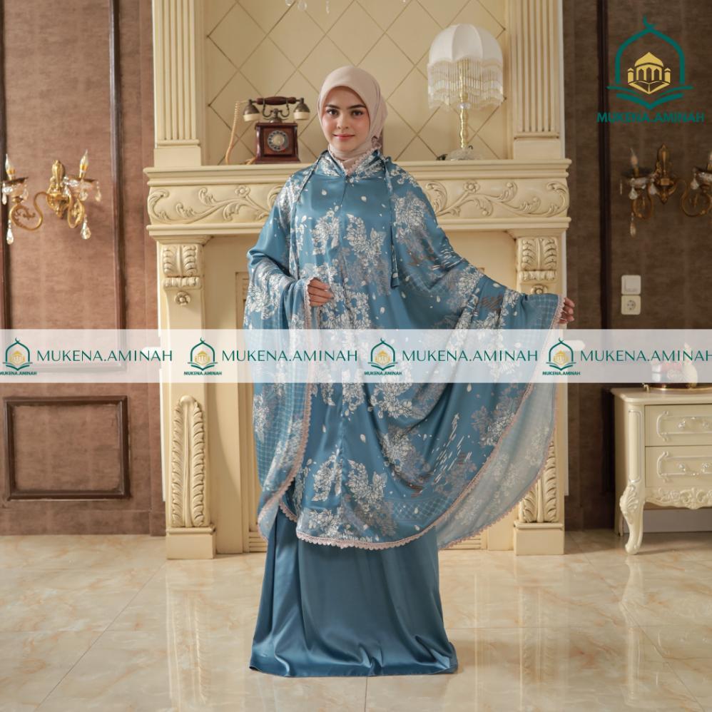 MUKENA.AMINAH MUKENA DEWASA ARMANIYAH SILK PREMIUM 2IN1 TRAVELING
