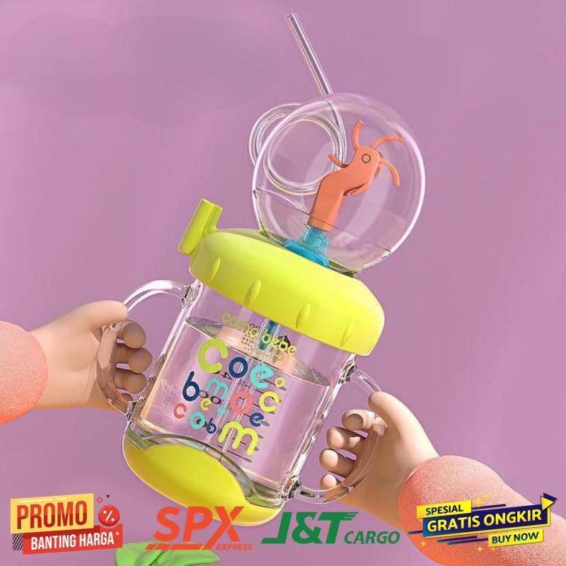 Terbaik COMOBEBE Botol Minum Air Mancur 220 Bahan Tritan BPA FREE/ Gelas Botol Minum Anak Botol Bayi