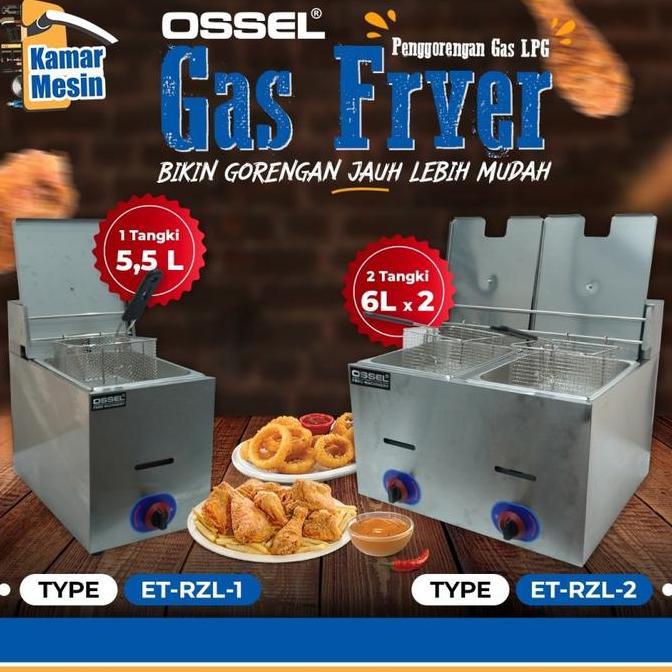 Gas Fryer 1 Tangki Penggorengan Kentang Gas Deep Fryer Penggorengan
