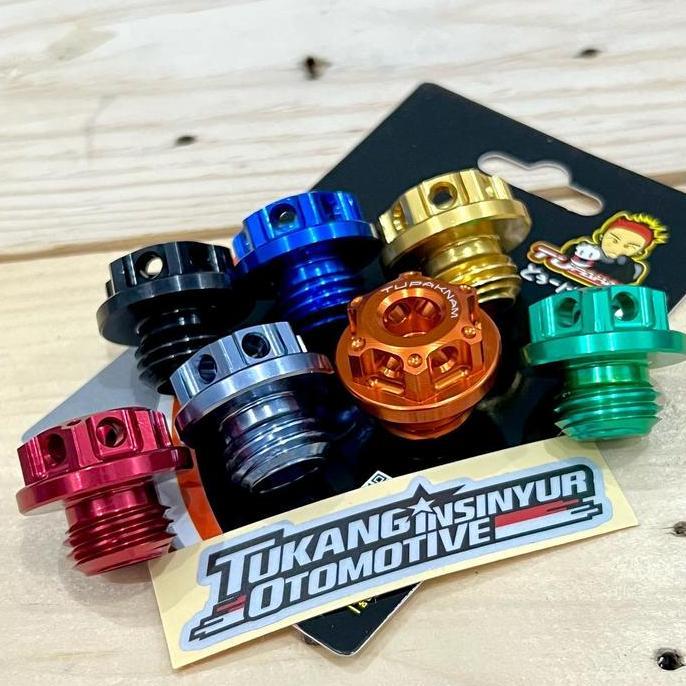 BEBAS ONGKIR - Baut Tutup Oli Mesin Tupaknam CNC Universal Honda Yamaha