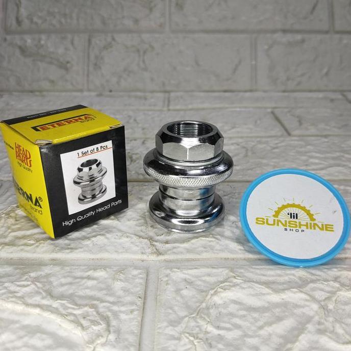 Promo Headset Eterna Kom Fork Drat Ulir Standard 25.4 Tiang Stem Insert 22.2Mm Chrome Sepeda Minion 
