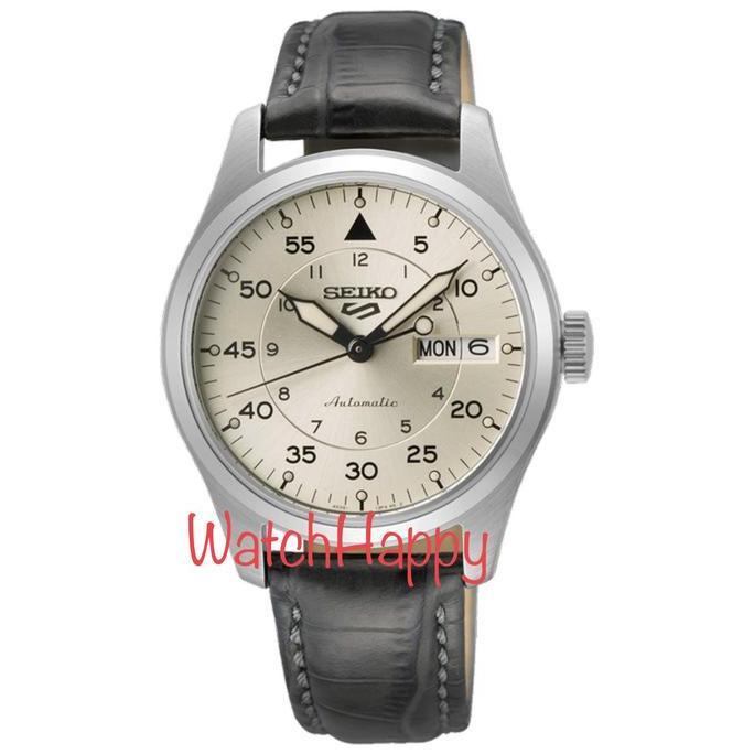 Seiko 5 Sport SRPJ87K1 Automatic Leather Strap SRPJ87 Champagne Dial