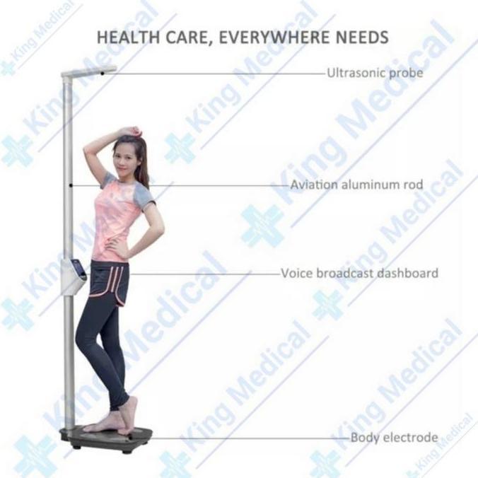 Ready stock Ultrasonic Body Fat Analyzer Serenity SR-HW 03 Timbangan Tinggi Badan