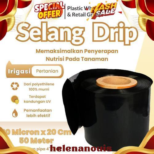 Gercep Selang Drip 20 micron 4 dim 50 meter - Pipa 4 inch