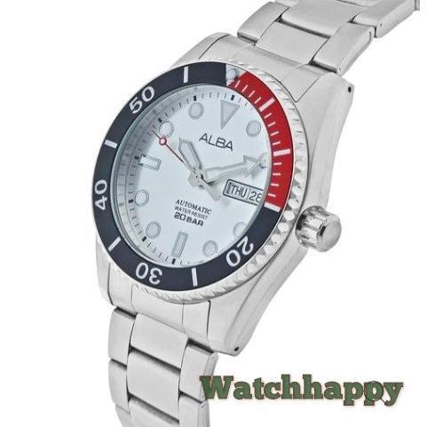 Watchhappy ALBA AL4295X1 Automatic White Day Date AL4295 100%ORIGINAL
