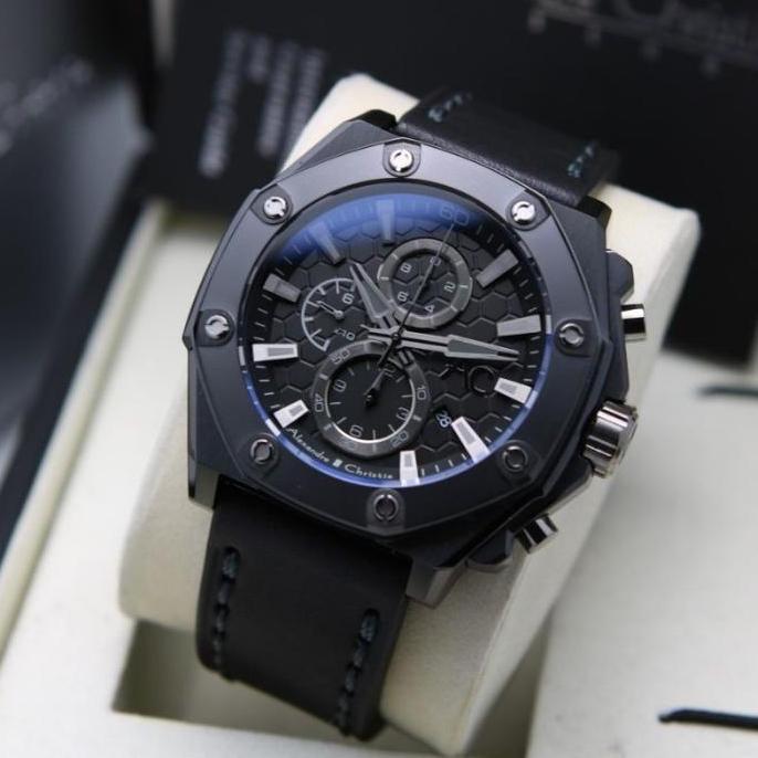 JAM TANGAN PRIA ALEXANDRE CHRISTIE AC9601 AC 9601 ORIGINAL TALI KULIT
