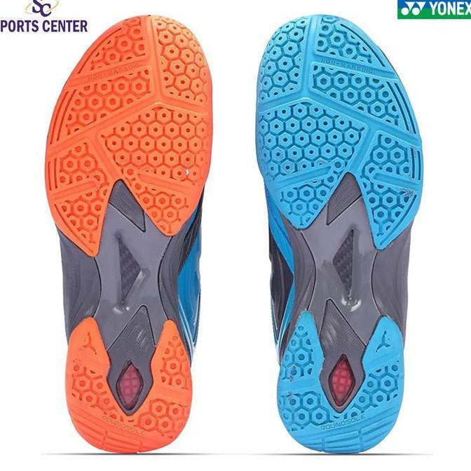 New Sepatu Badminton Yonex Tru Cushion Dual Black Aqua Blue Warm Red