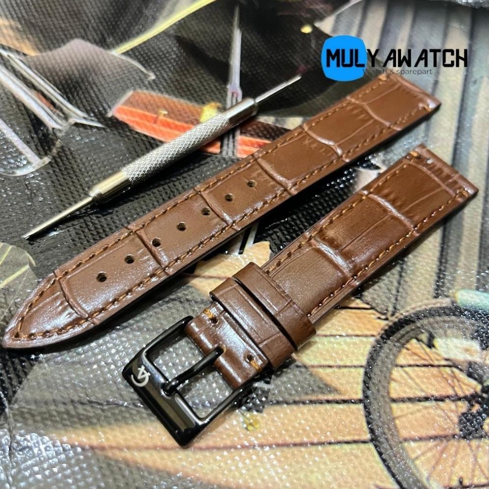 Strap tali jam tangan ALEXANDRE CHRISTIE bahan kulit croco premium untuk Pria Wanita 16mm 18mm 20mm 